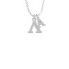 Large Greek Letter - Lambda - Crystal Initial - Sophia Necklace