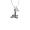 Antiqued Lighthouse Crystal Initial - Sophia Necklace