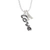 Script ''Love'' with Clear Crystals Crystal Initial - Sophia Necklace