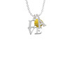 Love with Tennis Ball Crystal Initial - Sophia Necklace