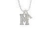 Crystal Initial - M - Beaded Border - Crystal Initial - Sophia Necklace