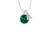12mm Crystal Rivoli - Green Crystal Initial - Sophia Necklace