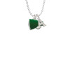 Small Green Megaphone Crystal Initial - Sophia Necklace