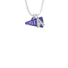 Acrylic 3/4" Navy Cheer Megaphone Crystal Initial - Sophia Necklace