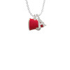 Small Red Megaphone Crystal Initial - Sophia Necklace
