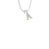 Gold Tone Script Mom Heart Crystal Initial - Sophia Necklace