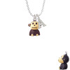 Resin Monkey Crystal Initial - Sophia Necklace