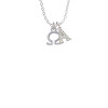 Small Greek Letter - Omega - Crystal Initial - Sophia Necklace