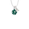 3-D Frosted Green Resin Ornament with Crystals Crystal Initial - Sophia Necklace