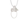 Large Owl Outline Crystal Initial - Sophia Necklace