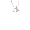 Mini Gelato Script Initial - P - Crystal Initial - Sophia Necklace