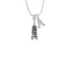 Pagoda with Clear Crystal Crystal Initial - Sophia Necklace