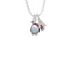 Penguin with Scarf Crystal Initial - Sophia Necklace