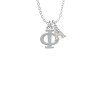 Large Greek Letter - Phi - Crystal Initial - Sophia Necklace