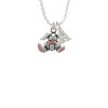 Sitting Bunny with Easter Egg Crystal Initial - Sophia Necklace