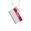 Acrylic Red "Hello" Name Tag Crystal Initial - Sophia Necklace