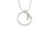 Large Karma Ring Crystal Initial - Sophia Necklace