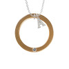 Acrylic 1 1/2" Ring with 4mm Crystal Gold Tone Crystal Initial - Sophia Necklace