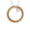 Acrylic 1 1/2" Ring Gold Tone Crystal Initial - Sophia Necklace