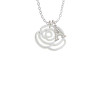 Large Rose Outline Crystal Initial - Sophia Necklace
