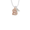 Crystal Rose Gold Tone Initial - S - Crystal Initial - Sophia Necklace