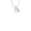 Mini Gelato Script Initial - S - Crystal Initial - Sophia Necklace