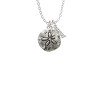 Antiqued Sand Dollar Crystal Initial - Sophia Necklace