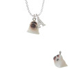 Resin Baby Seal Crystal Initial - Sophia Necklace