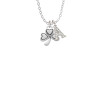 Antiqued Shamrock Crystal Initial - Sophia Necklace
