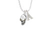Large Skull Crystal Initial - Sophia Necklace