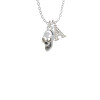 Medium Skull Crystal Initial - Sophia Necklace