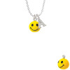 Resin Small 3-D Happy Face Crystal Initial - Sophia Necklace