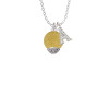 12mm Stardust Round Gold Tone Spinner Crystal Initial - Sophia Necklace