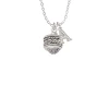Zig Zag with Braid Spinner Crystal Initial - Sophia Necklace