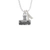 3-D ''Dream On'' Stamp Crystal Initial - Sophia Necklace