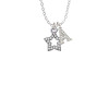 Open Star with Clear Crystals Crystal Initial - Sophia Necklace