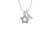 Open Star with Clear AB Crystals Crystal Initial - Sophia Necklace