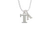 Large Greek Letter - Tau - Crystal Initial - Sophia Necklace
