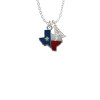 Enamel Lone Star Texas Crystal Initial - Sophia Necklace