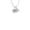 Text Chat - omg - Oh My God - Crystal Initial - Sophia Necklace