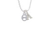 Small Greek Letter - Theta - Crystal Initial - Sophia Necklace