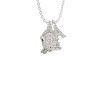 Medium Silver Tone Turkey Crystal Initial - Sophia Necklace