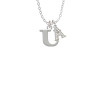 Large Initial - U - Crystal Initial - Sophia Necklace