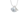Little Bird Initial - V - Crystal Initial - Sophia Necklace
