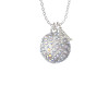 Large Super Sparkle Crystal Clear AB Volleyball Crystal Initial - Sophia Necklace