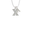 Crystal Initial - X - Beaded Border - Crystal Initial - Sophia Necklace