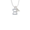 Large Greek Letter - Xi - Crystal Initial - Sophia Necklace