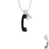 Black Telephone Crystal Initial - Sophia Necklace