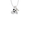 Enamel Soccer ball ''Rocks'' Crystal Initial - Sophia Necklace