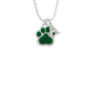 Large Green Paw Crystal Initial - Sophia Necklace
